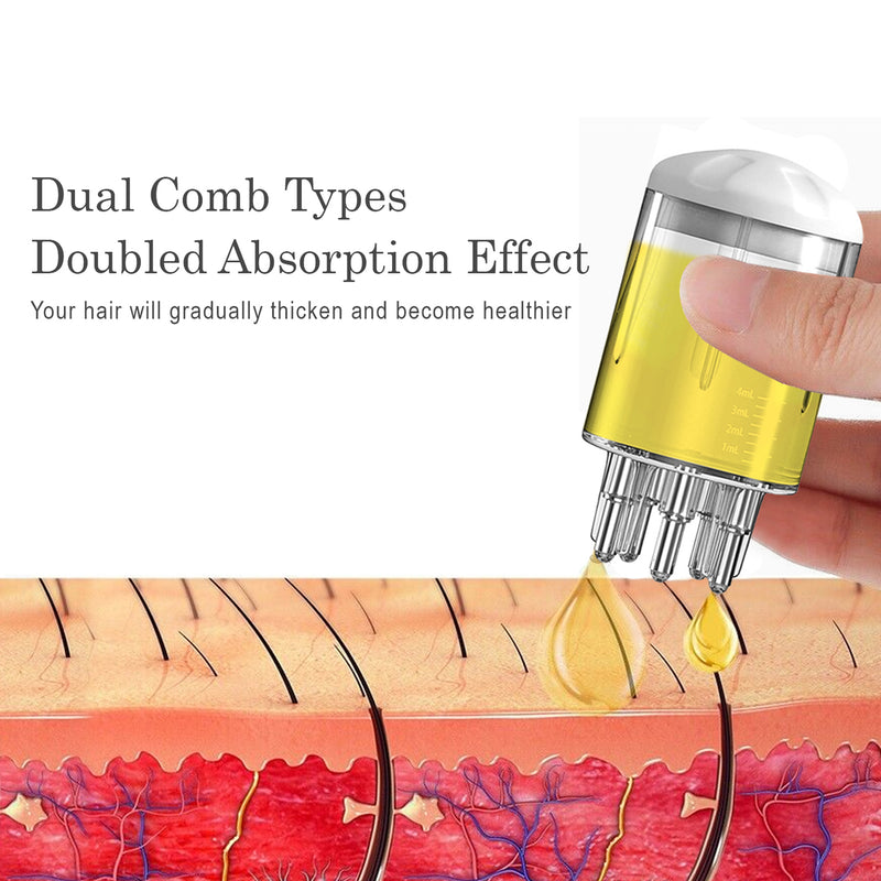 Portable Hair Oil Scalp Applicator Comb Brush Hair Root Treatment for Men and Women