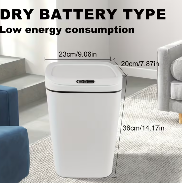 Smart Hands-Free Trash Can – 12L & 17L, Motion Sensor