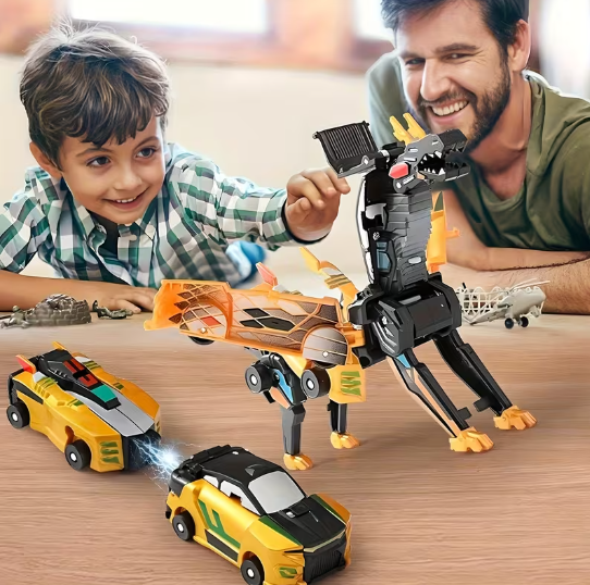 Car & Transforming Dinosaur Toy – Crash-Proof Manual