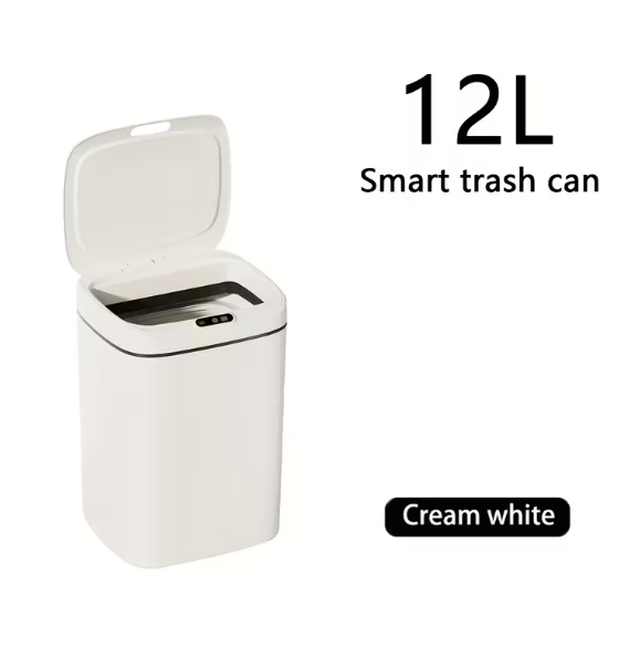 Smart Hands-Free Trash Can – 12L & 17L, Motion Sensor