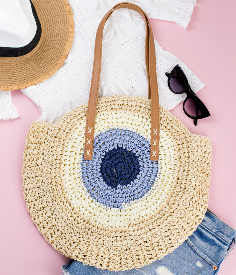 Straw Circle Tote