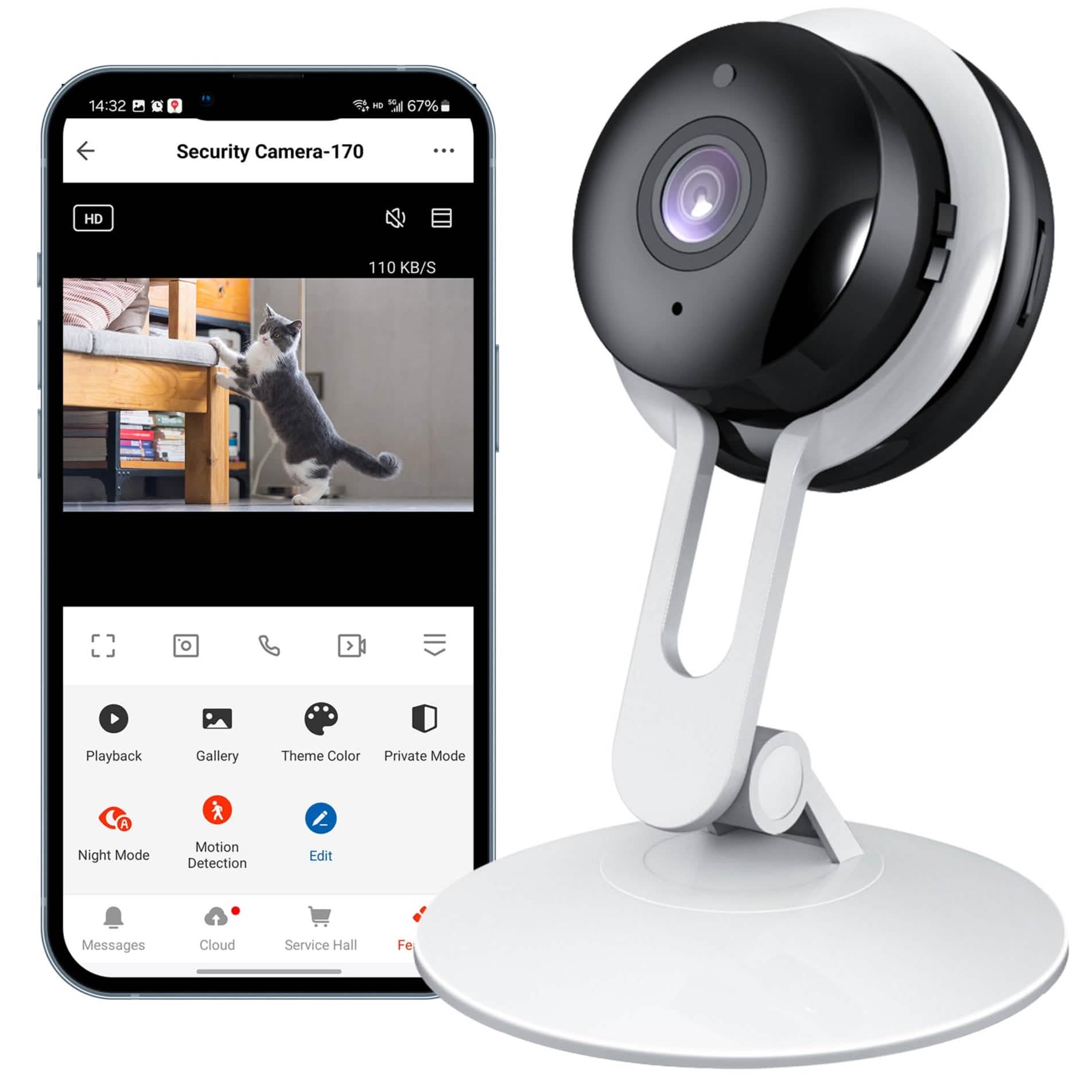 Beautiful view of AI Home Surveillance Camera Placement