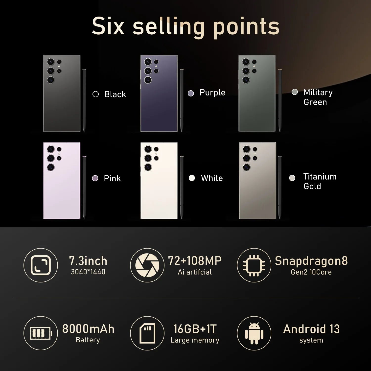 2025 S24 Ultra 7.3" 5G Smartphone - 16GB+1TB, S Pen, Android