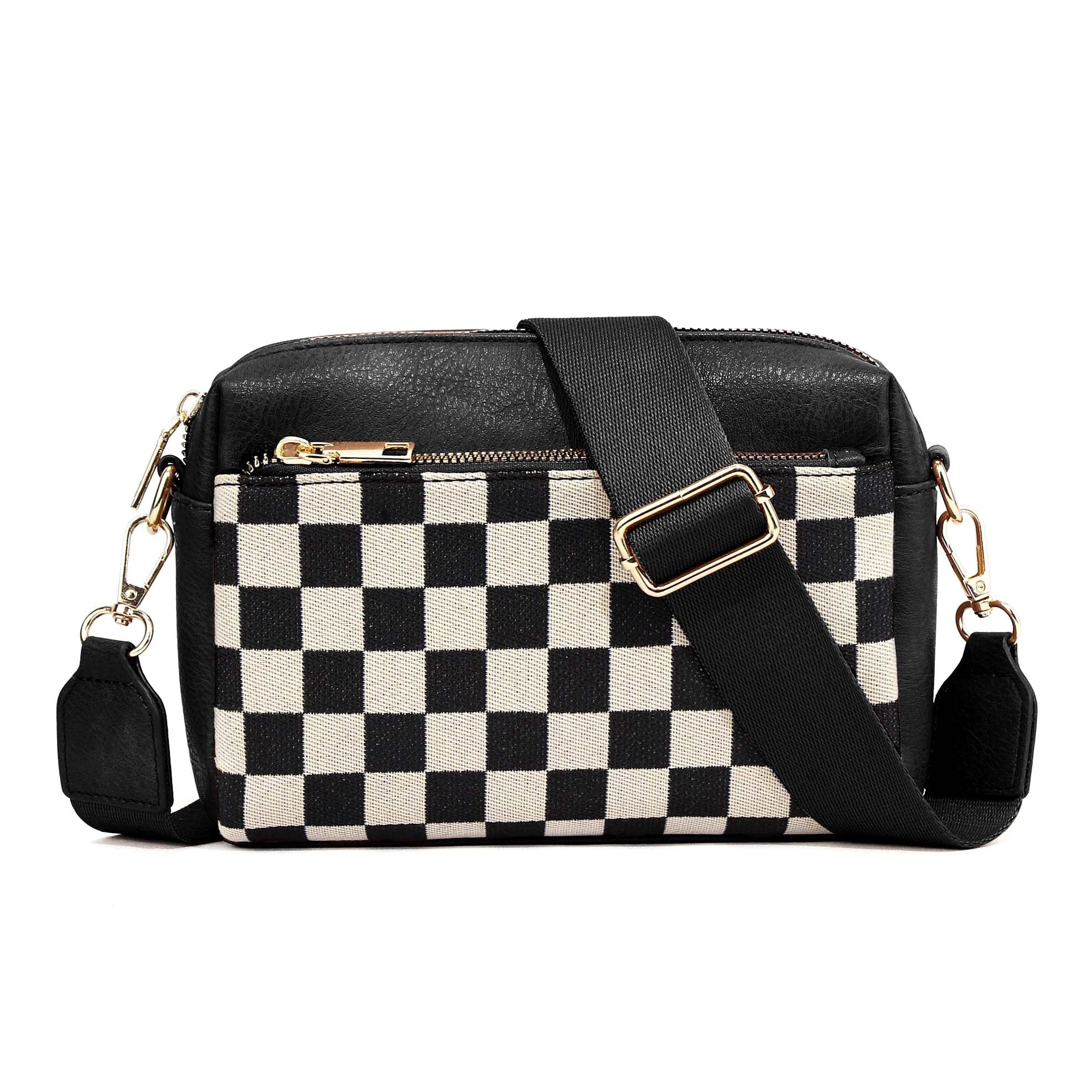 Jessie Mixed Media Camera Crossbody Bag