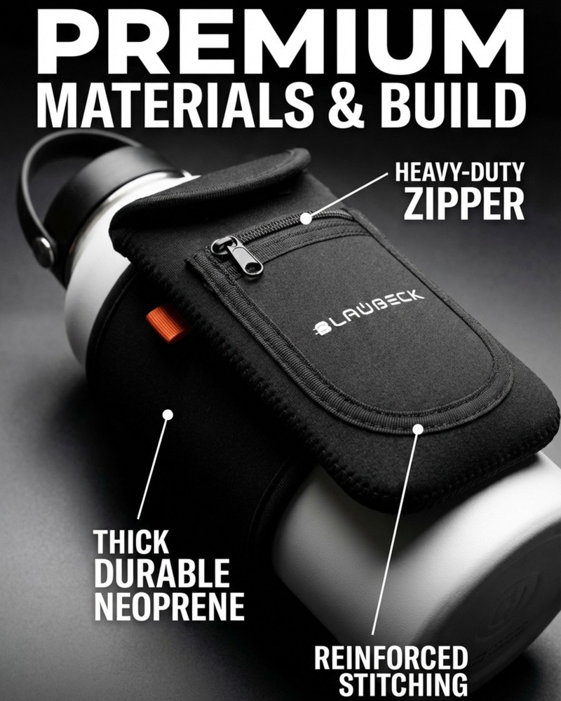 Magnetic Water Bottle Sleeve & Large Phone Holder for Gym | BLAUBECK Magnetic Bag