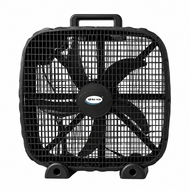 20-Inch 3-Speed Box Fan – Portable Bedroom Fan with Carry Handle, 5-Blade Powerful Airflow & Lightweight Design