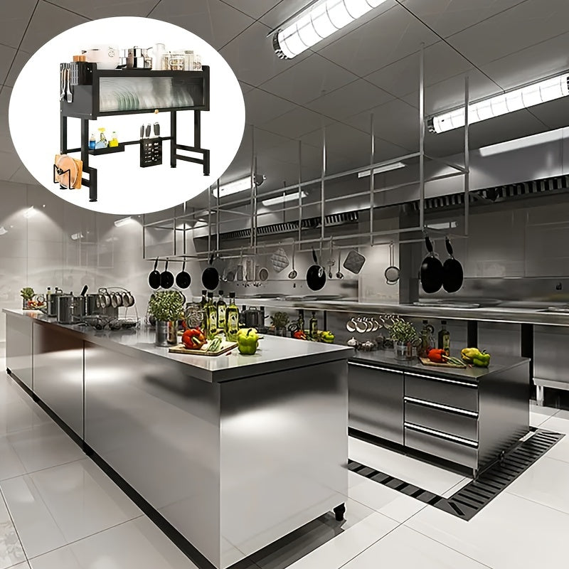 Over Sink Dish Drying Rack 1 Tier Kitchen Organizer Dustproof Storage Shelf