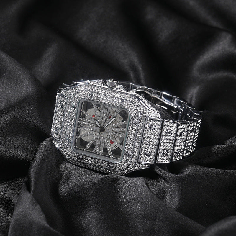 Hip-Hop Skeleton Square Watch