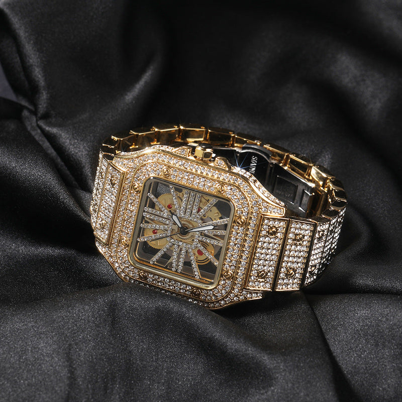 Hip-Hop Skeleton Square Watch