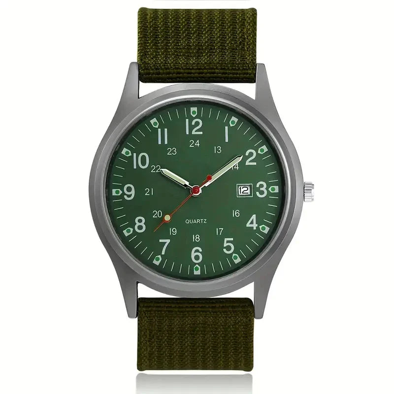 Men's Large Dial Quartz Watch 38mm (1.5 in) - Luminous Hands, Alloy Case & Bracelet, Fashion Casual