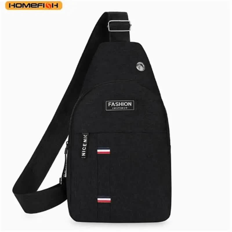Unisex Canvas Chest Sling Bag – Large Capacity One-Shoulder Crossbody for Outdoor Sports & Travel