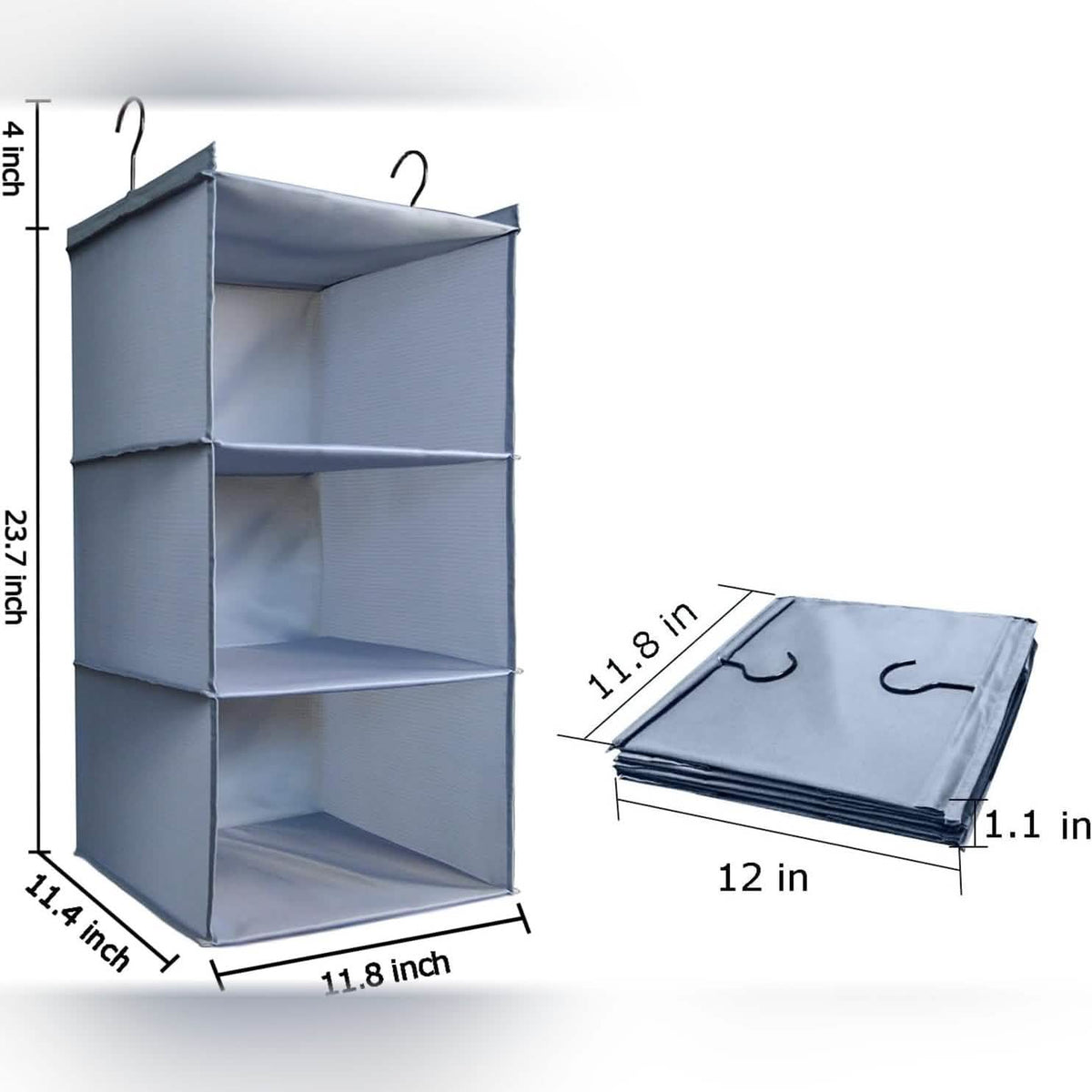 Dimensions: 23.7 by 11.8 by 11.4 inches, folds to 1.1 inches thick