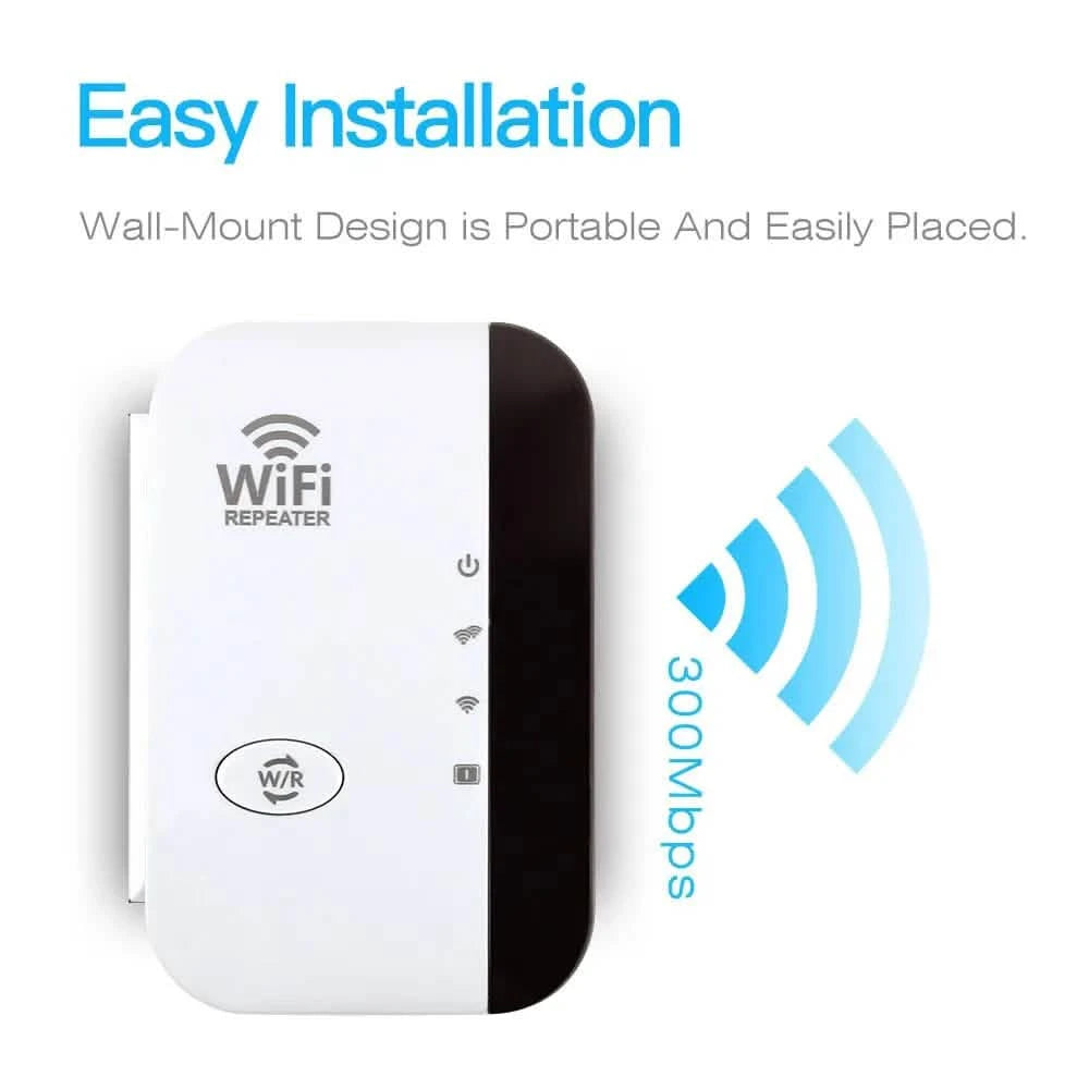 300Mbps WiFi Repeater Extender 2.4GHz 802.11n Wireless Range Booster with WPS and Ethernet Port