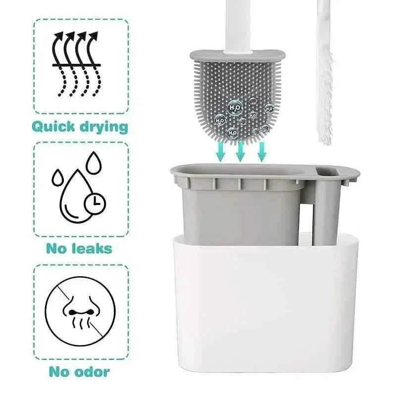 Wall Hanging Toilet Brush With Holder