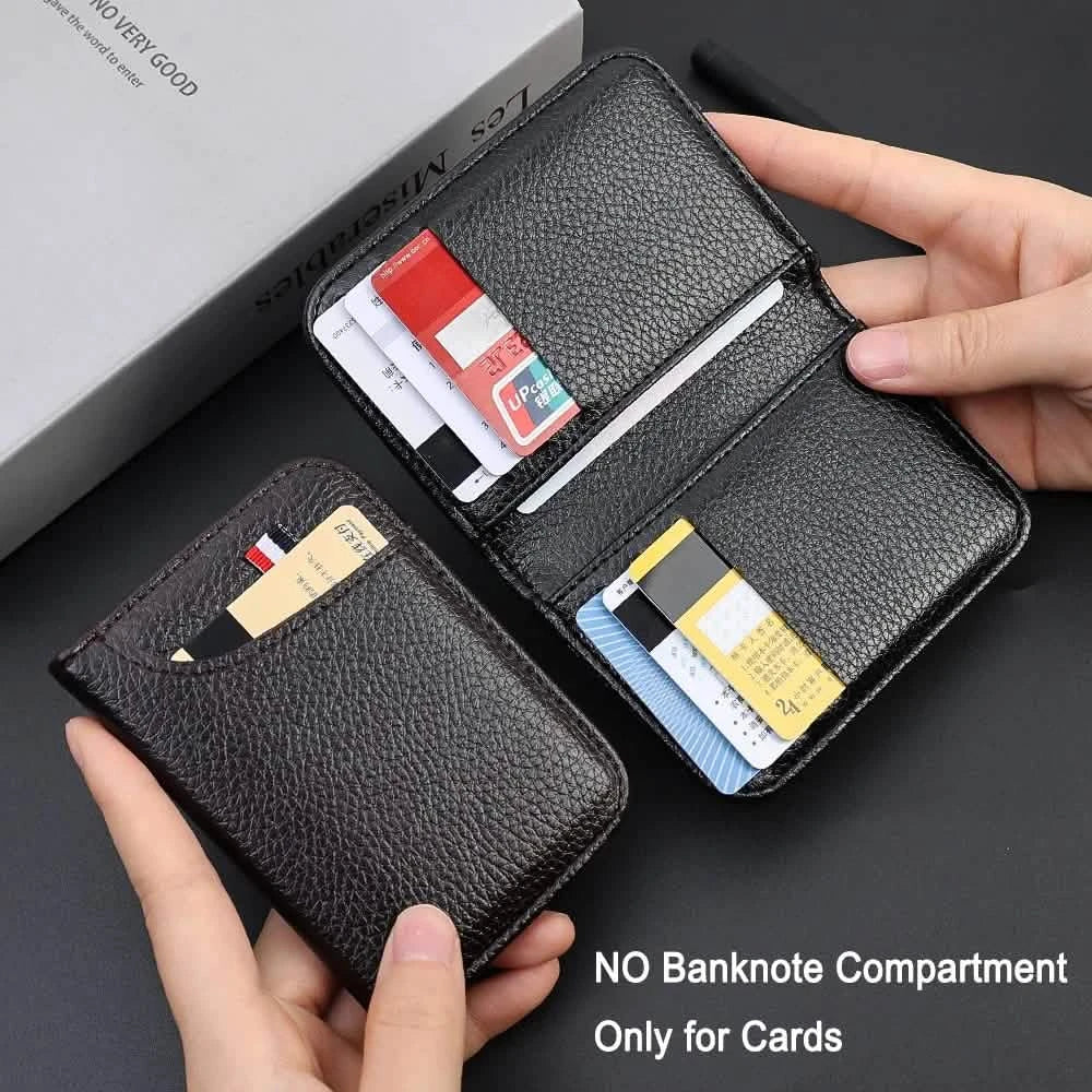 Slim PU Leather Card Holder Wallet – Mini Credit Card Wallet with 9 Card Slots (8 x 11 cm / 3.15 x 4.33 in)