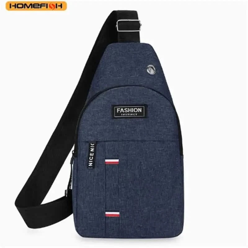 Unisex Canvas Chest Sling Bag – Large Capacity One-Shoulder Crossbody for Outdoor Sports & Travel