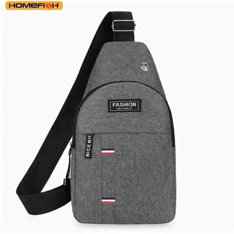 Unisex Canvas Chest Sling Bag – Large Capacity One-Shoulder Crossbody for Outdoor Sports & Travel