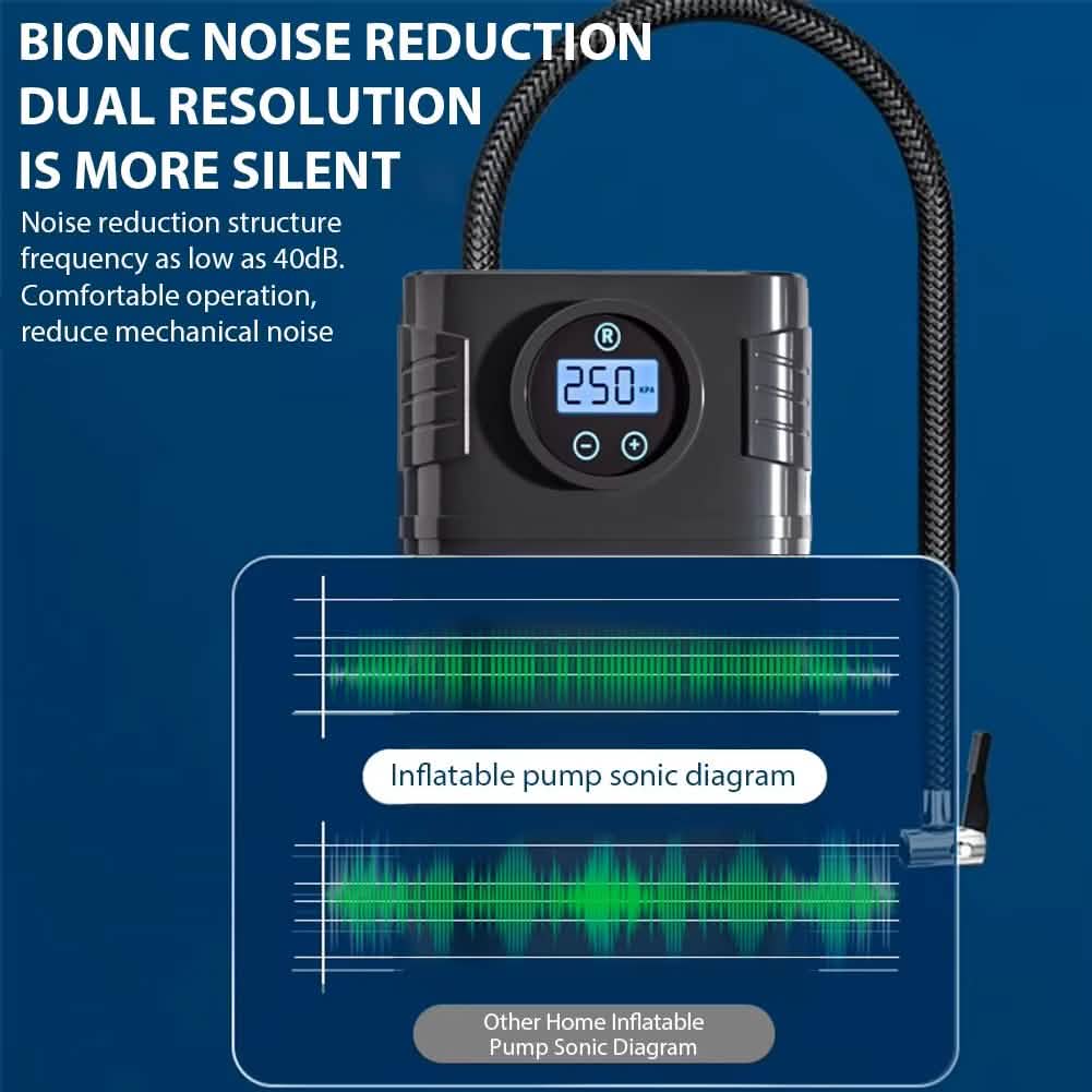 Portable 120 PSI Cordless Air Compressor – Tire Inflator for Car, Bike & Motorcycle