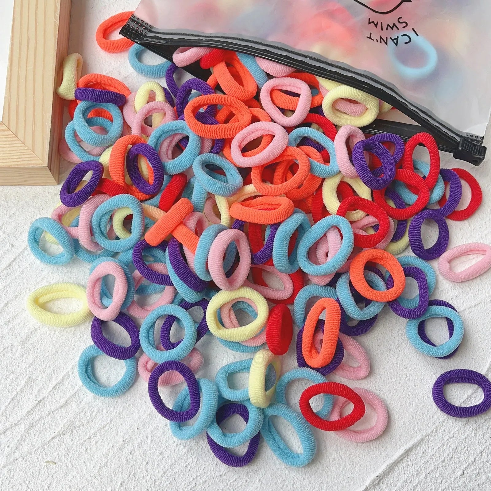 20/50-Pack Kids Elastic Hair Bands, Colorful Girls Scrunchies & Baby Hair Ties