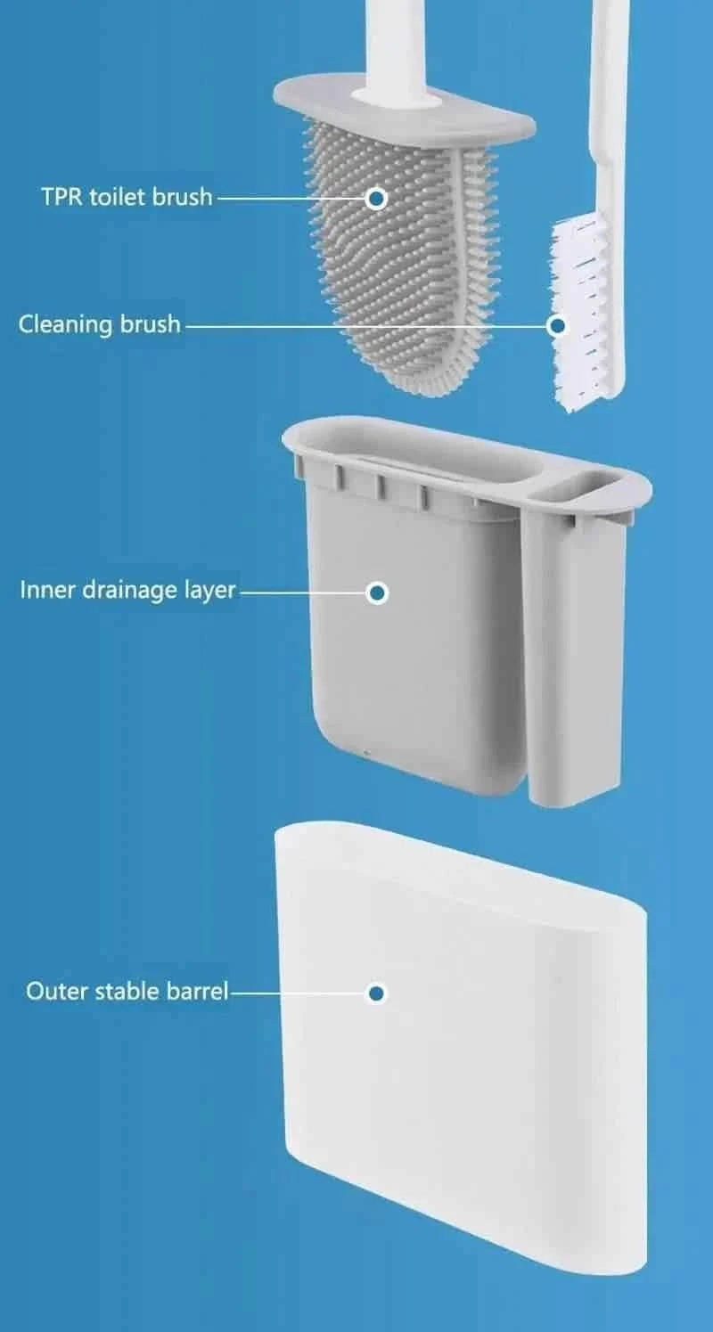 Wall Hanging Toilet Brush With Holder