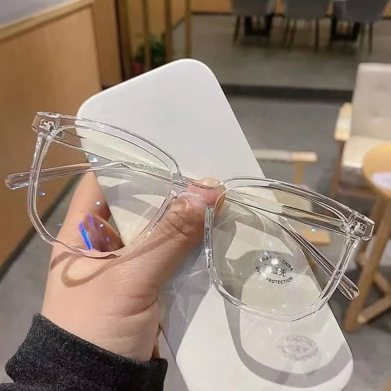 Anti-Blue Light Glasses for Women - Retro Oval Lightweight Plastic Frames with Gradient Lenses