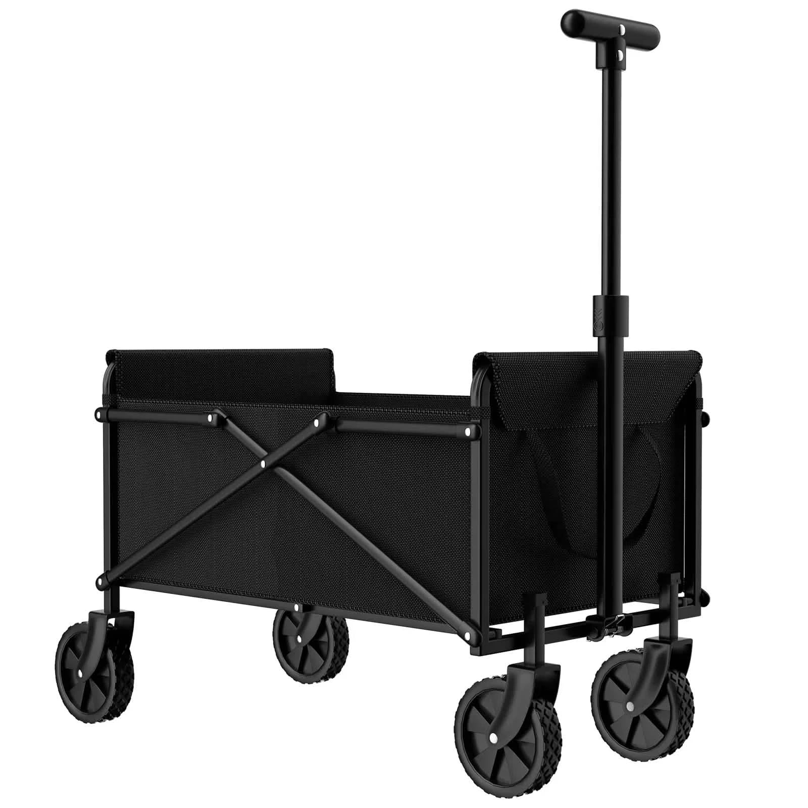Folding Collapsible Utility Wagon Cart - Portable Handcart for Garden, Picnic, Beach & Shopping