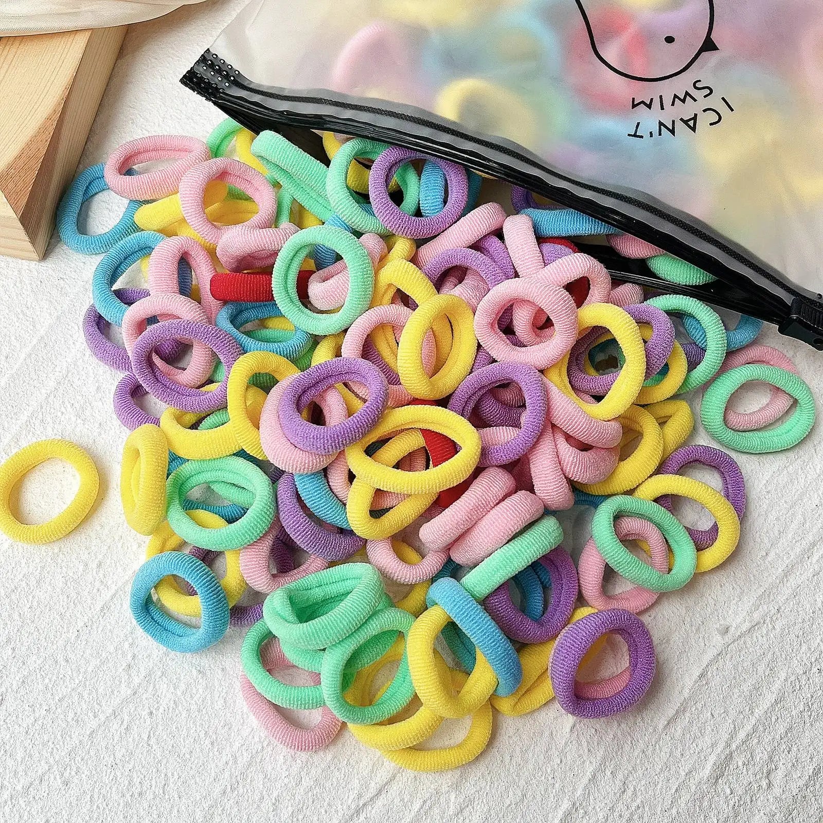 20/50-Pack Kids Elastic Hair Bands, Colorful Girls Scrunchies & Baby Hair Ties