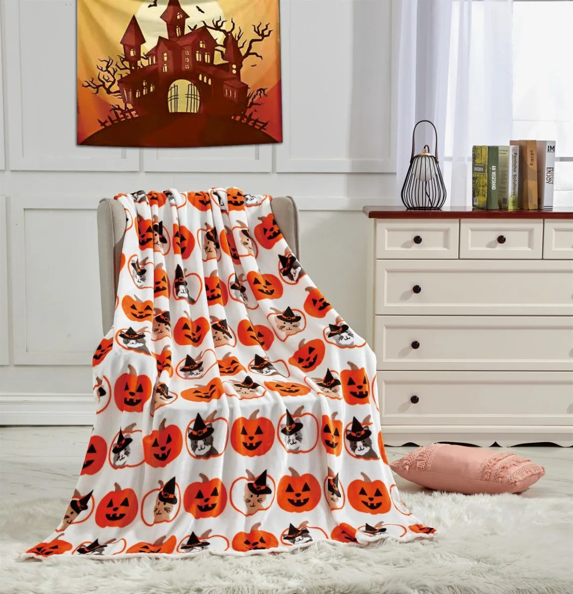 Soft Fleece Throw Blanket 50x60 – Lightweight Cozy Bed Couch Sofa Blanket for All Seasons