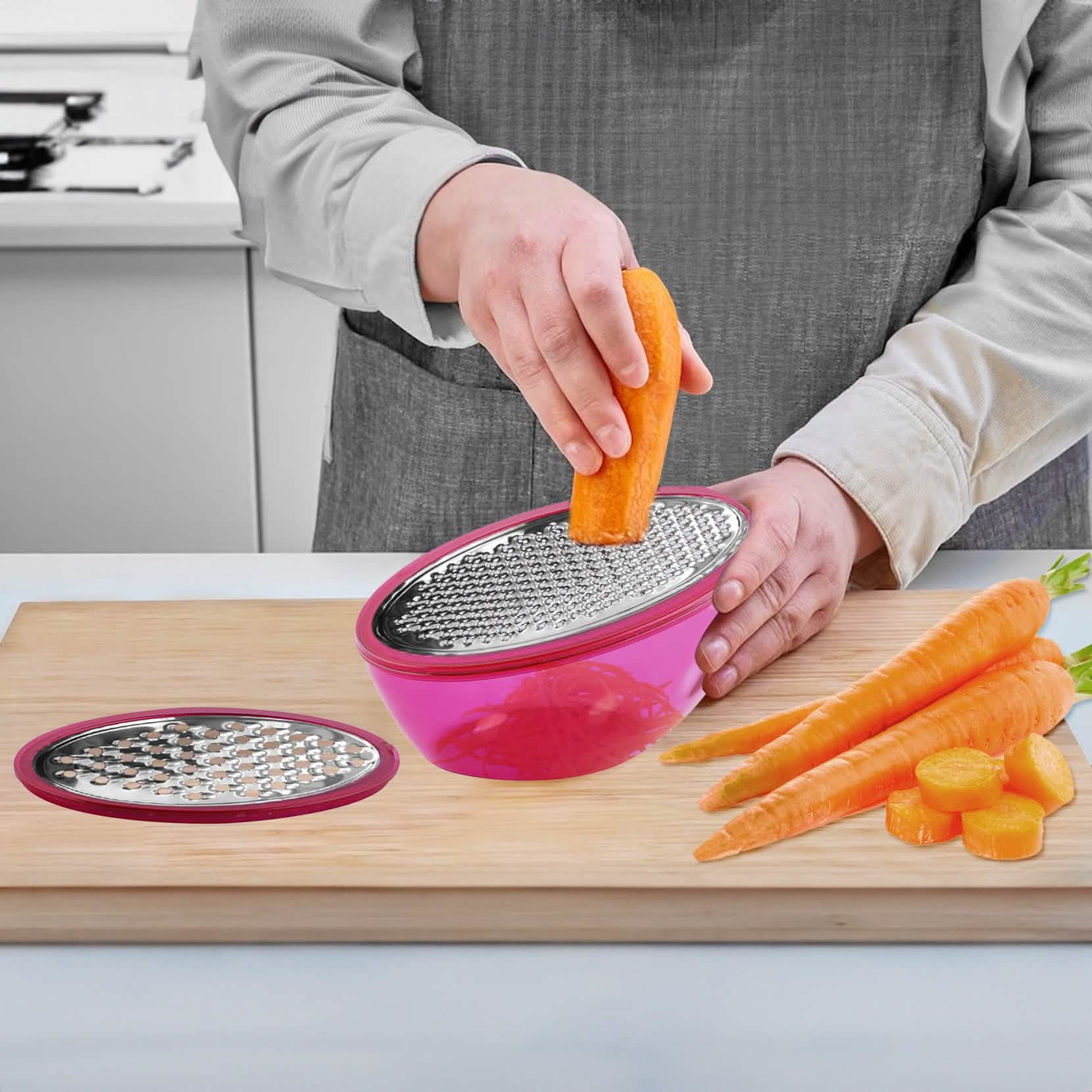 5-Piece: Cheese Grater Citrus Lemon Zester With Food Storage Container & Lid
