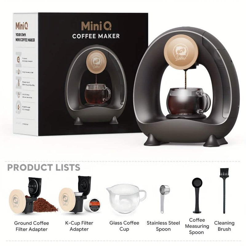 2 in 1 Single Serve Coffee Maker K Cup & Ground Coffee Brewer 4-8 Cup Size