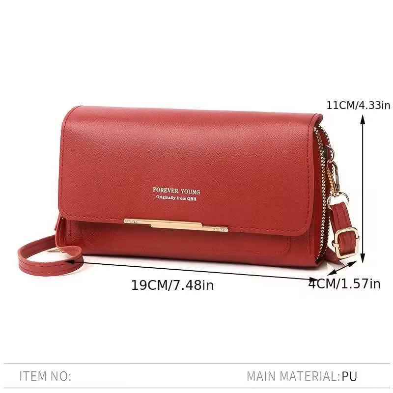 Vegan Messenger Bag – Lightweight Large Shoulder Bag with Detachable Organizer