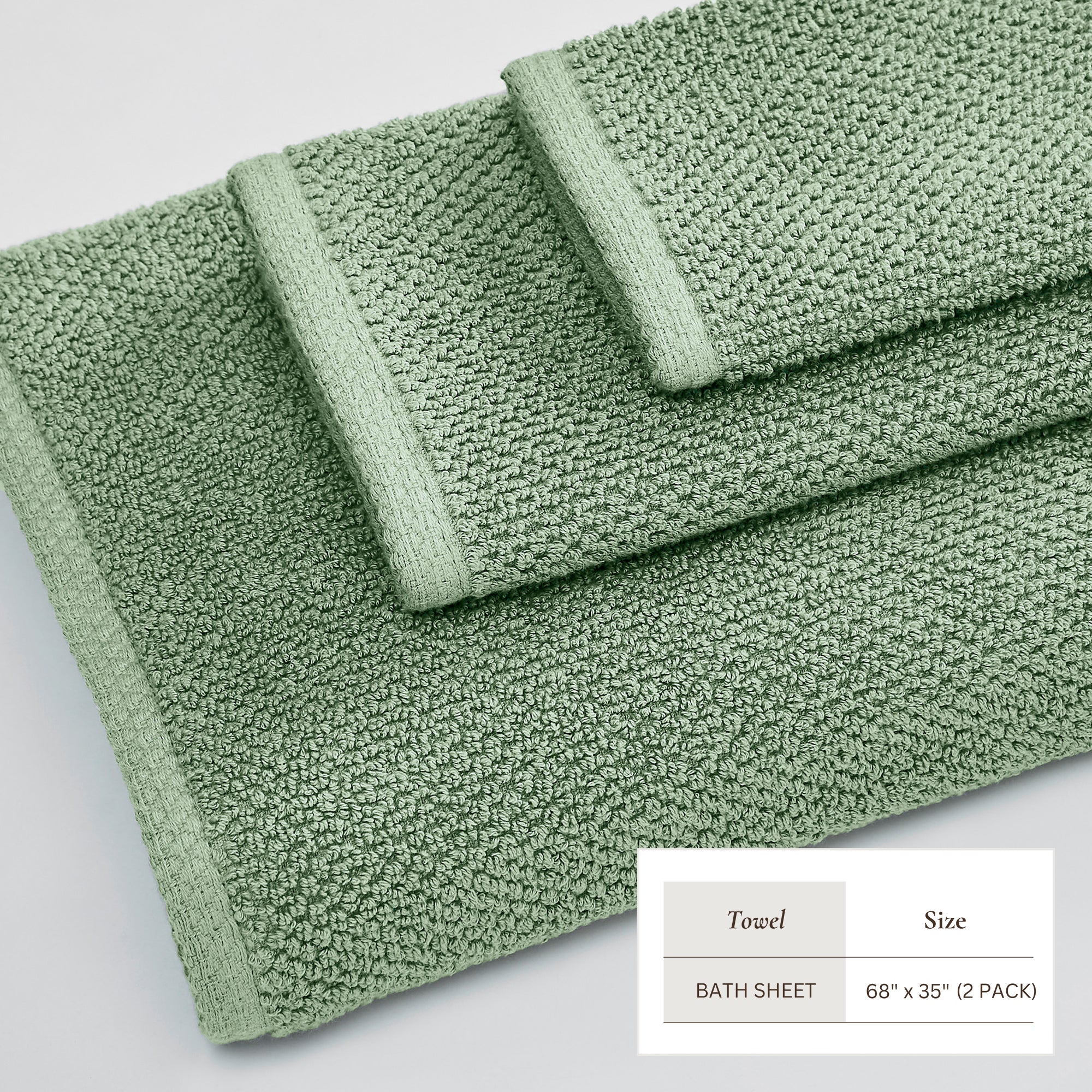 Cotton Textured Bath Towel Set - Acacia Collection