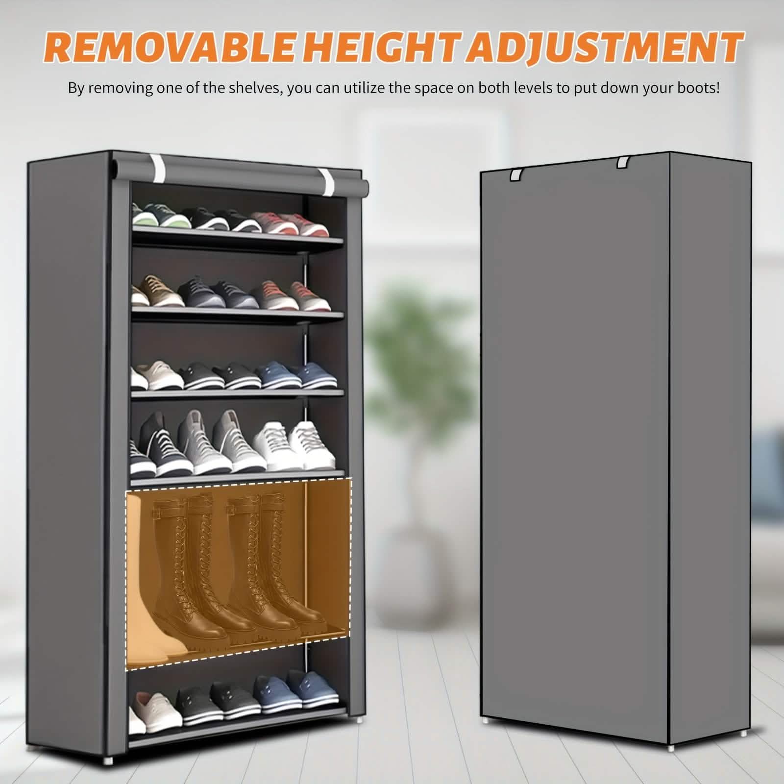 10-Layer 9 Grid Shoe Rack Shelf Storage Closet Organizer