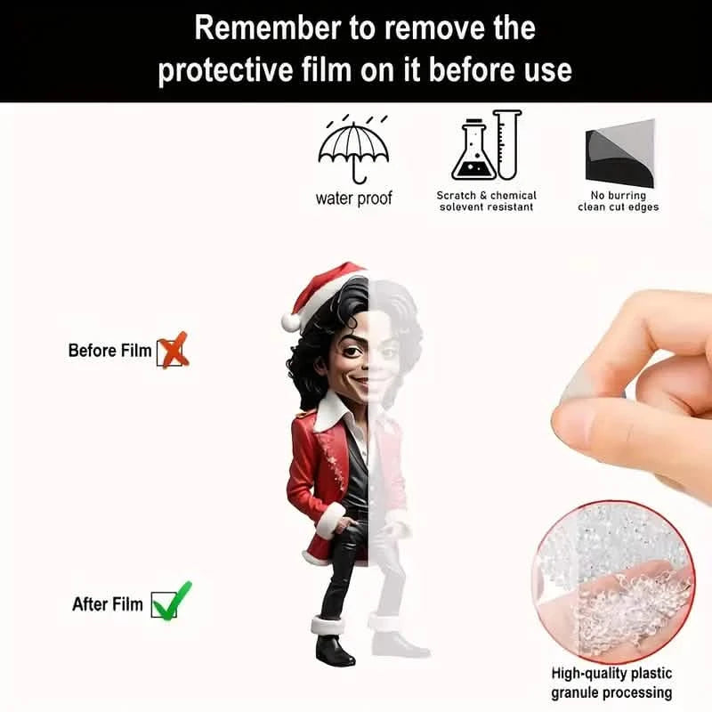 Acrylic Musician Caricature Ornament with Santa Hat Holiday Decor & Apparel - DailySale