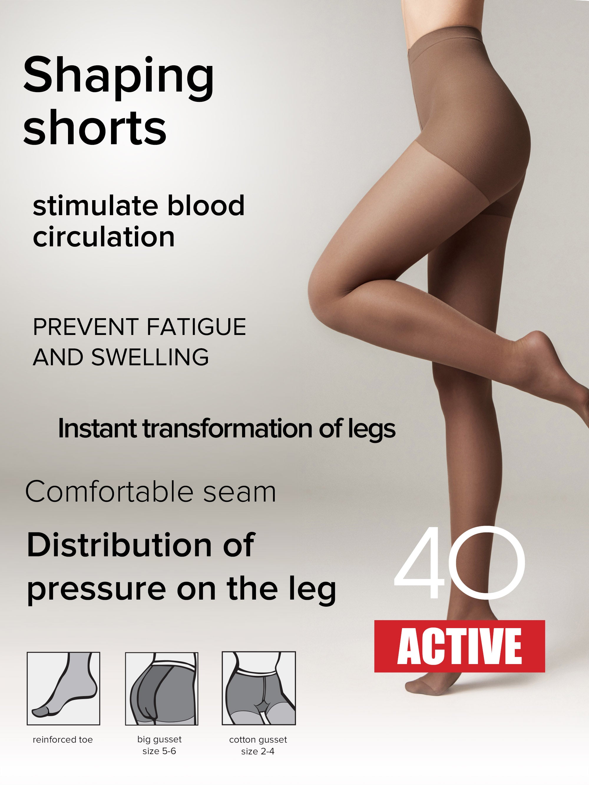 Tights Conte Active 40 Den - Support & Compression