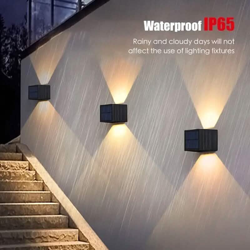 Adjustable Beam Solar Wall Sconce Outdoor Light with 140 Lumens Outdoor Lighting - DailySale