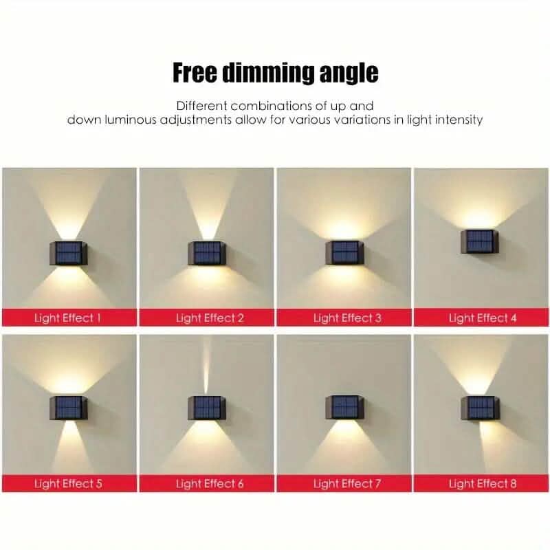 Adjustable Beam Solar Wall Sconce Outdoor Light with 140 Lumens Outdoor Lighting - DailySale