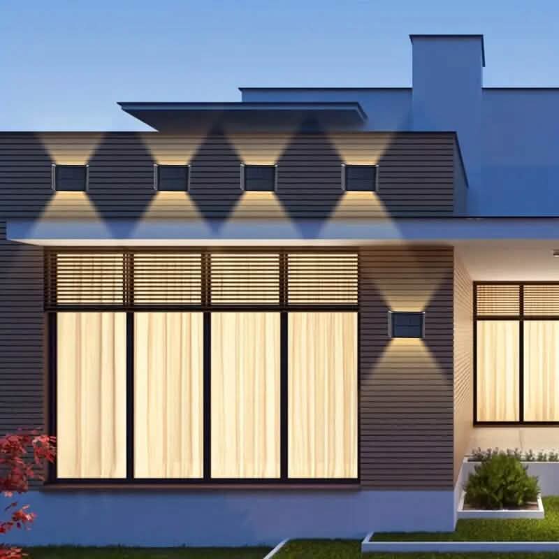 Adjustable Beam Solar Wall Sconce Outdoor Light with 140 Lumens Outdoor Lighting - DailySale