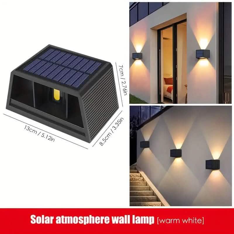Adjustable Beam Solar Wall Sconce Outdoor Light with 140 Lumens Outdoor Lighting - DailySale