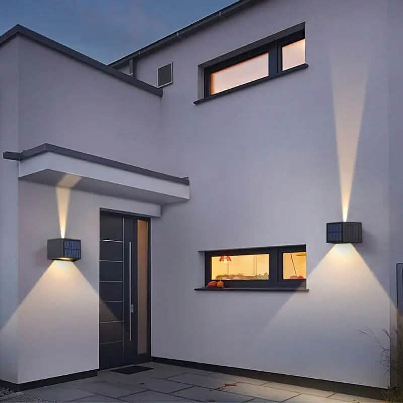 Adjustable Beam Solar Wall Sconce Outdoor Light with 140 Lumens Outdoor Lighting - DailySale
