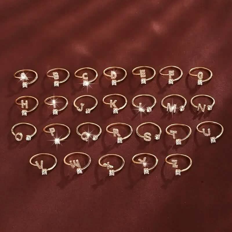 Adjustable Copper Ring with Four-Claw Round Zirconia Rings - DailySale