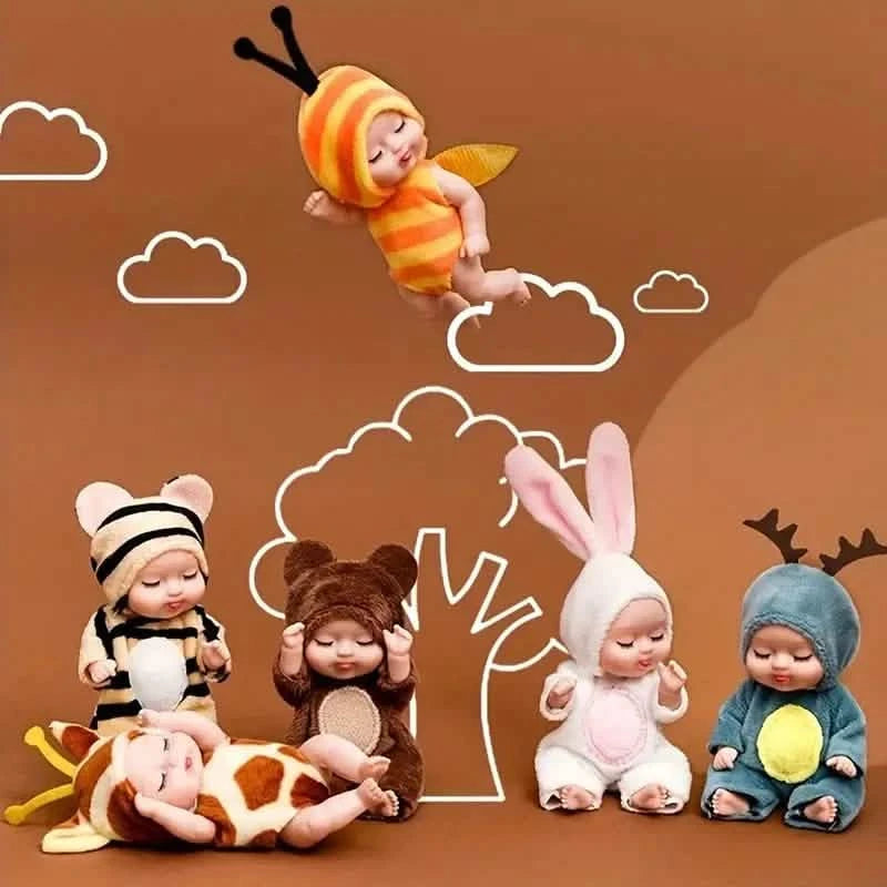 Adorable 4.3" Reborn Doll - Mini Cute Sleeping Youngsters Series Toys & Games 6-Pack - DailySale