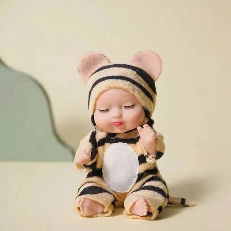 Adorable 4.3" Reborn Doll - Mini Cute Sleeping Youngsters Series Toys & Games Leopard - DailySale