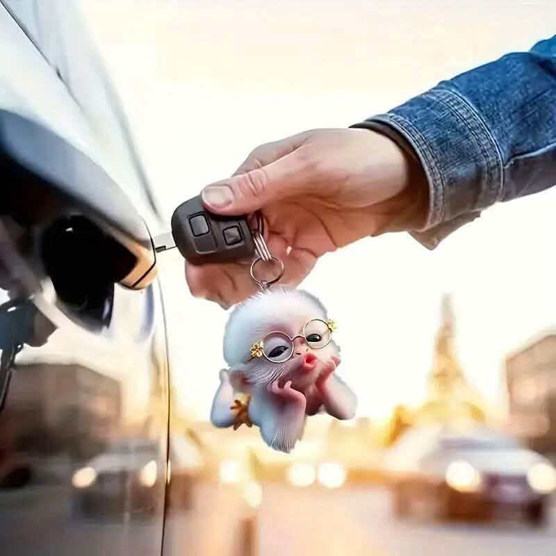 Adorable Monkey Acrylic Car Charm and Christmas Tree Ornament Holiday Decor & Apparel - DailySale