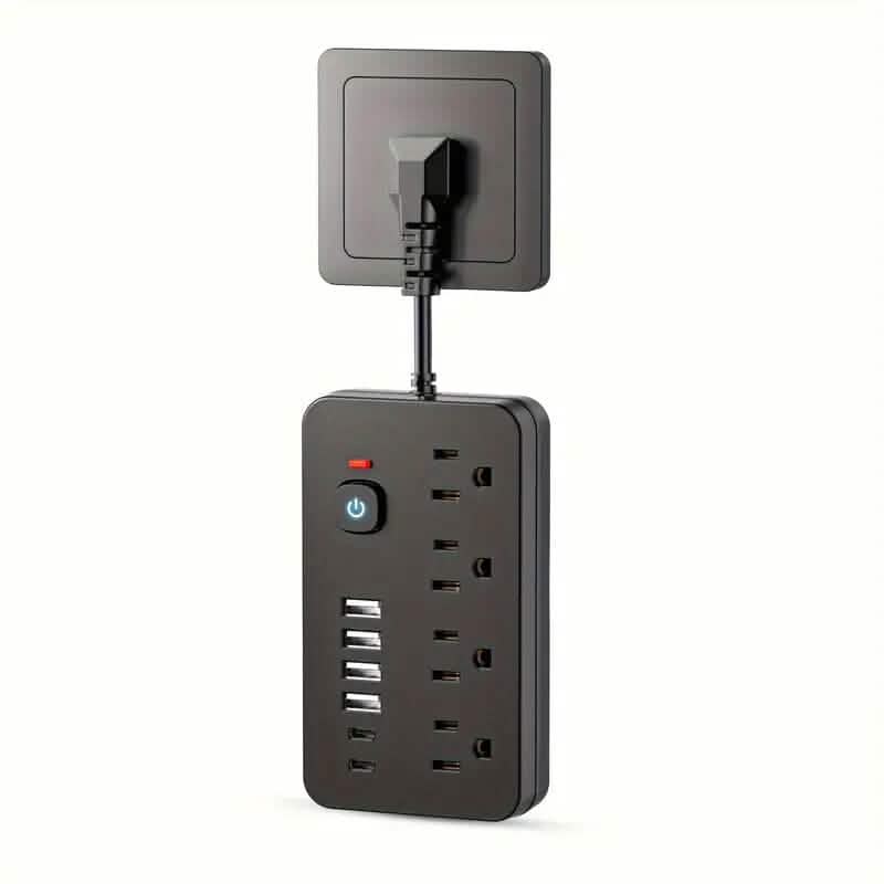 Advanced 10-in-1 Multi-Plug Power Strip Batteries & Power Accessories Black - DailySale