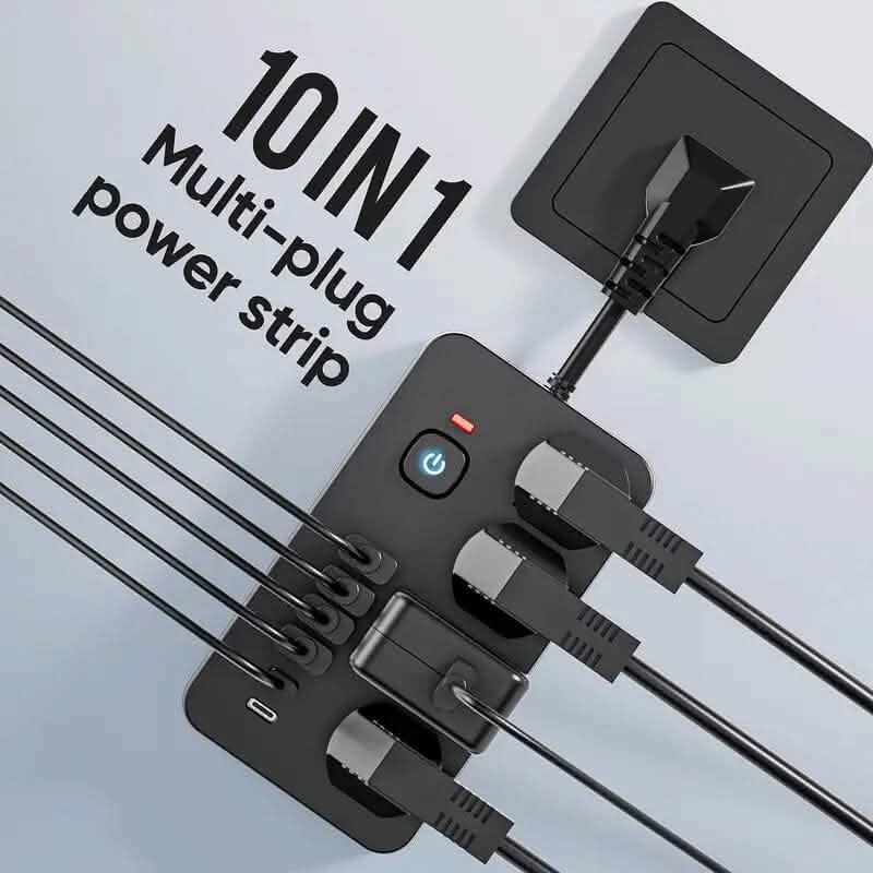 Advanced 10-in-1 Multi-Plug Power Strip Batteries & Power Accessories - DailySale