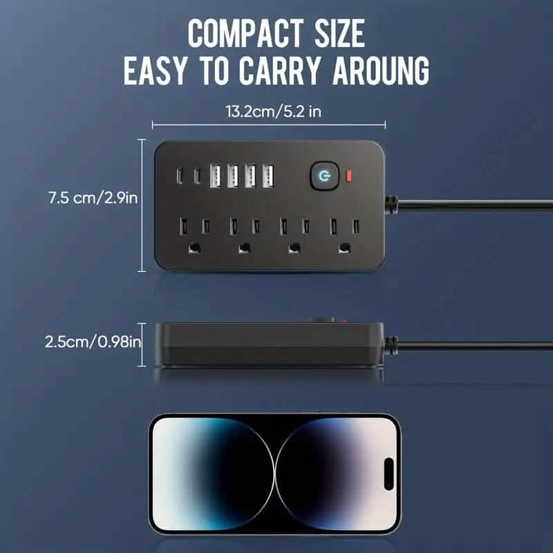 Advanced 10-in-1 Multi-Plug Power Strip Batteries & Power Accessories - DailySale