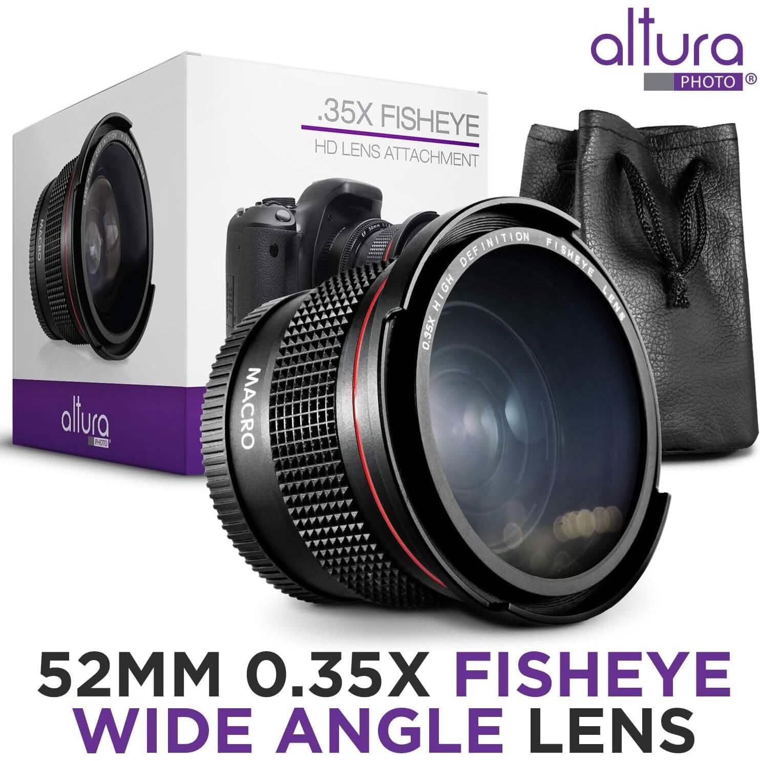 Altura Photo 52MM 0.35x HD Fisheye Nikon Wide Angle Lens (w/Macro Portion) Cameras & Drones - DailySale