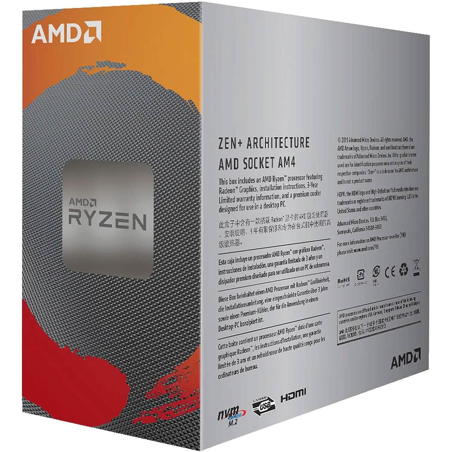 AMD Ryzen 3 3200G 4-Core Unlocked Desktop Processor with Radeon Graphics (Refurbished) Computer Accessories - DailySale