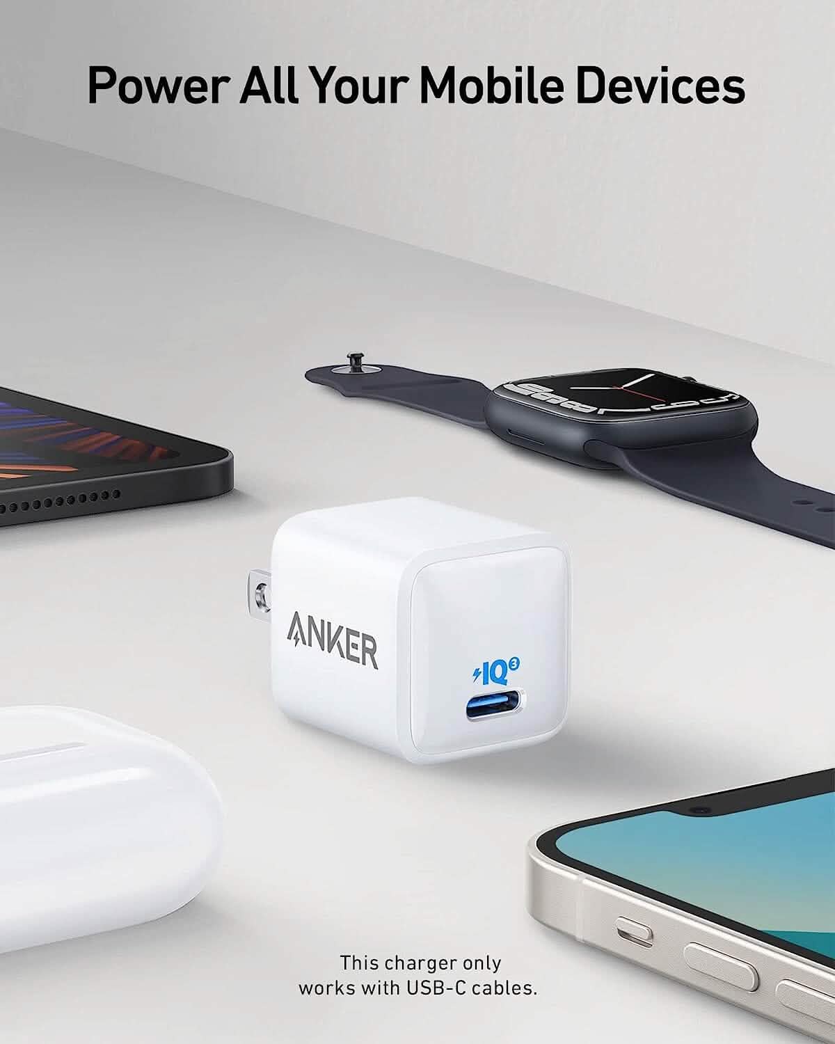 Anker Nano 511 Compact USB-C 18W Fast Charger for iPhone iPad (Refurbished) Mobile Accessories - DailySale